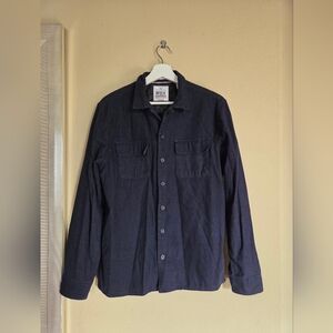 MBX Navy Denim Shacket Button Up